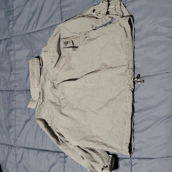 Christopher & Banks button front cinched waist shirt jacket 100% cotton - Picture 11 of 14